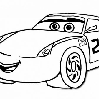 336x336 Cartoon Car Drawing Easy Muscle Doraemon Crash Of A Race Download