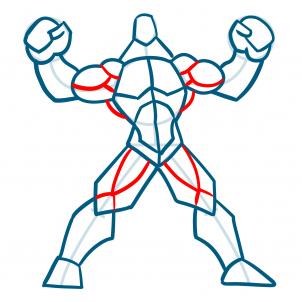302x302 How To Draw Muscles, Step