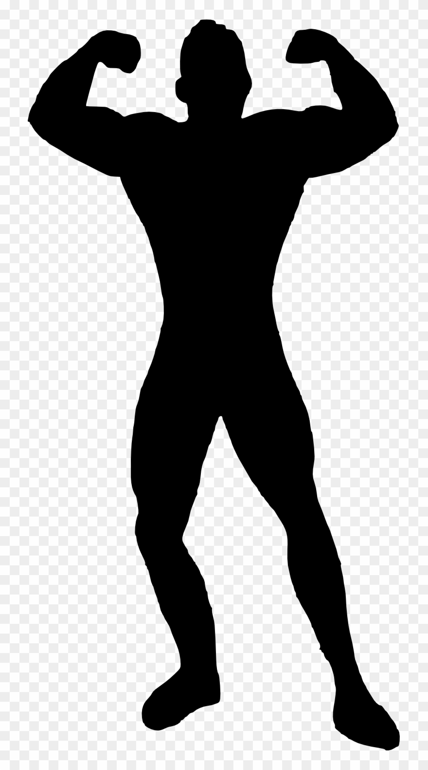880x1580 Muscle Man Bodybuilder Silhouette