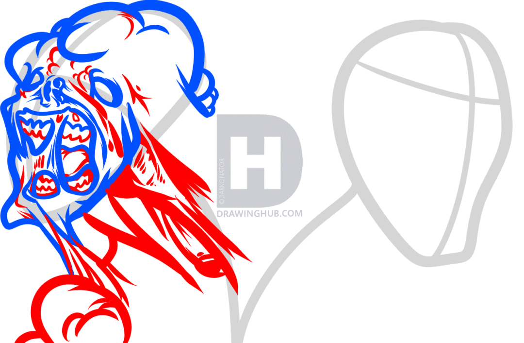 1080x706 How To Draw Twins, Twin Zombies, Step