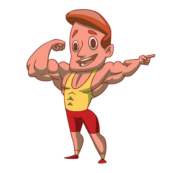 600x600 Funny Muscular Man With Brown Hair Presenting Something Art Print