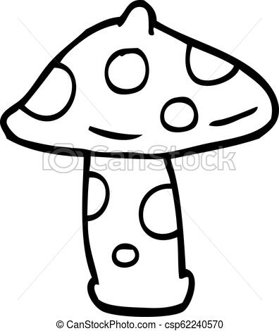 396x470 Line Drawing Cartoon Mushroom