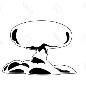 300x300 Mushroom Cloud Nuclear Explosion Silhouette Vector Catchsplace