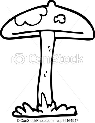 364x470 Line Drawing Cartoon Mushroom