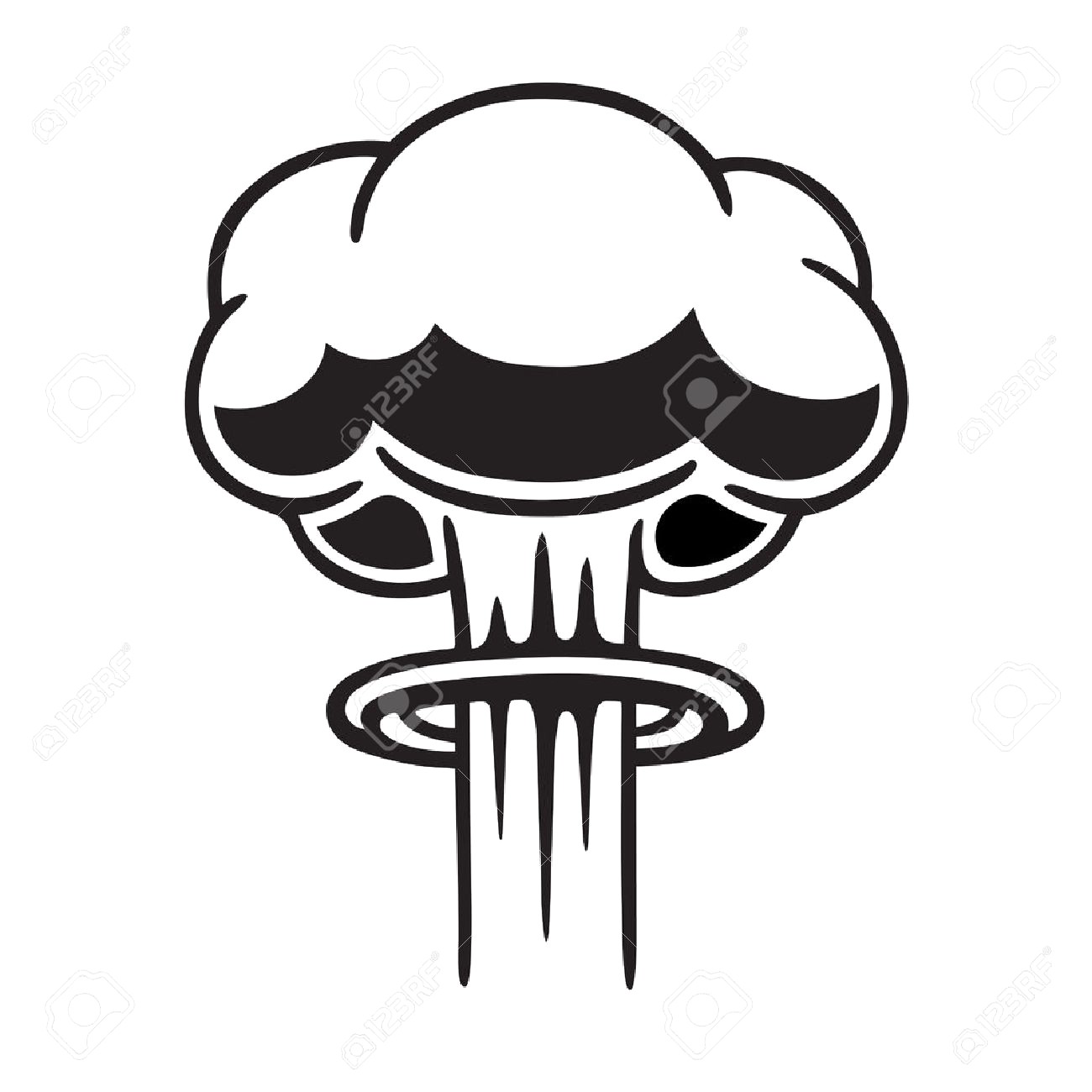 1300x1300 Mushroom Cloud Drawing Cartoon
