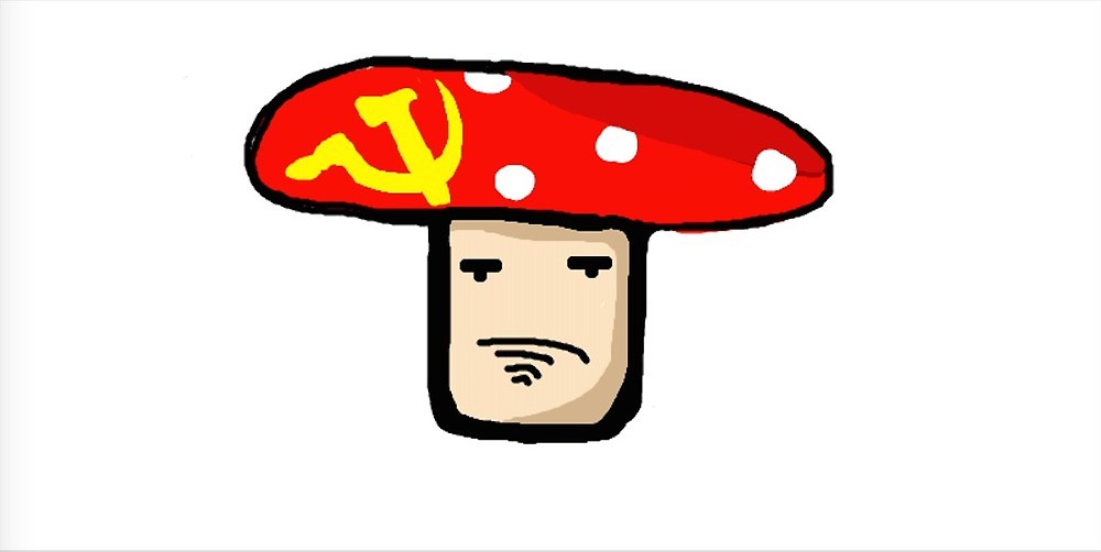 1000x502 The Communist Magic Mushroom Drawing