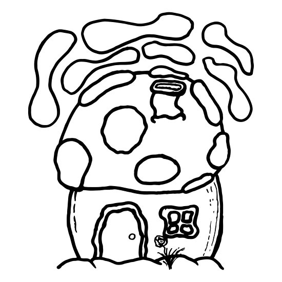 550x550 Mushroom House Posters