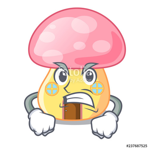 500x500 Angry Mushroom House In A Shape Character Stock Image And Royalty