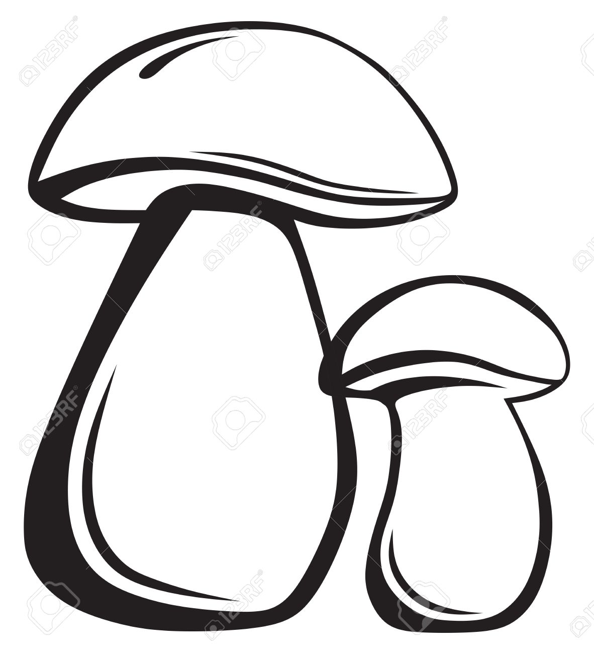 Mushroom Line Drawing