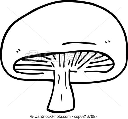 450x420 Line Drawing Cartoon Chestnut Mushroom
