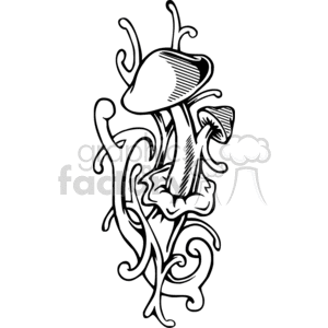 300x300 Mushroom Tattoo Design Clipart Royalty Free Clipart