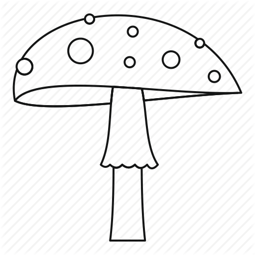 512x512 Drawing Mushrooms Outline Transparent Png Clipart Free Download