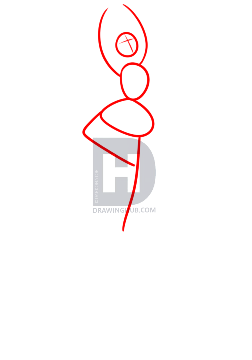 503x720 How To Draw A Ballerina Music Box, Step