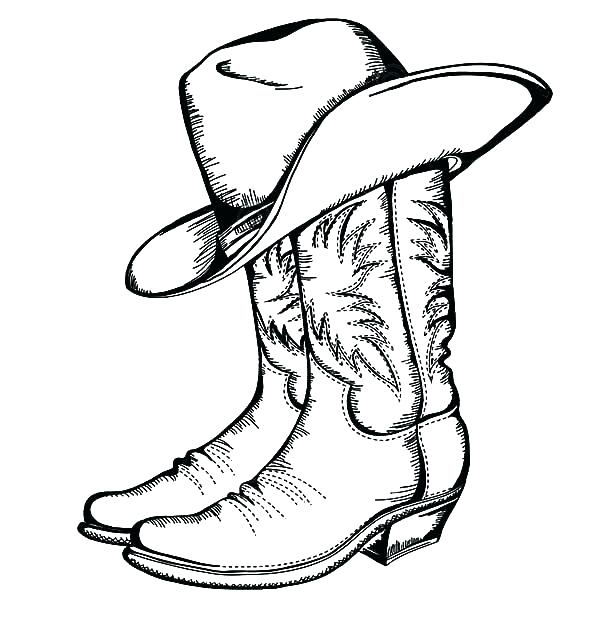 600x642 Fashionable Ideas Country Coloring Pages Boot