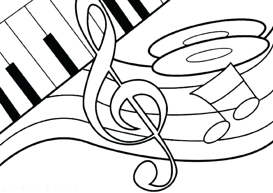 875x620 Musical Note Coloring Pages To Print Music Coloring Pages For Kids