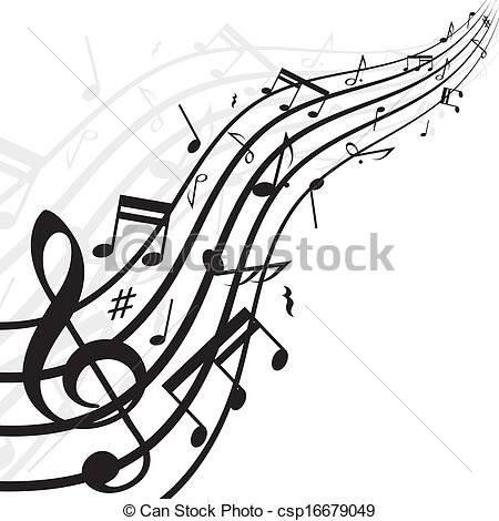 450x470 Drawings Of Music Notes Clip Art