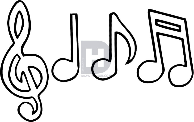 822x517 How To Draw Music Notes, Step