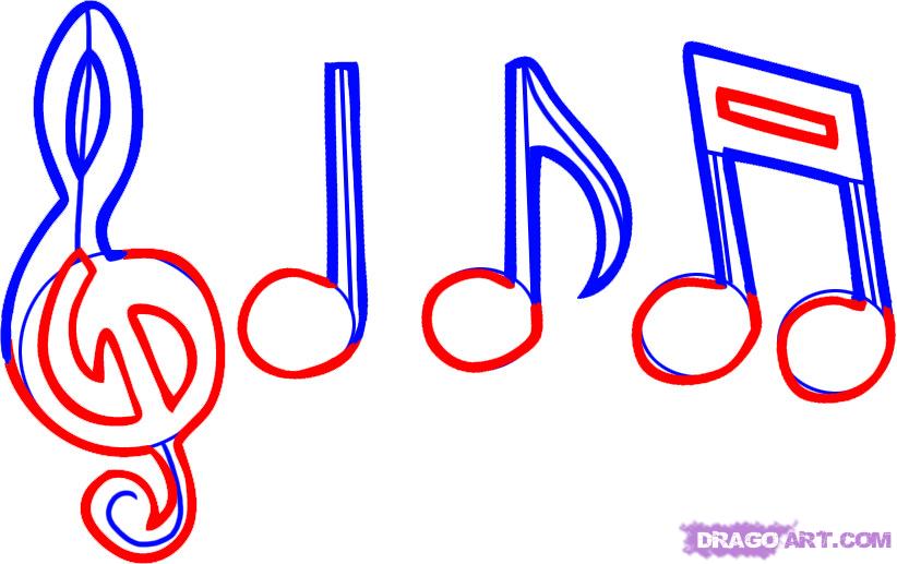 822x517 How To Draw Music Notes, Step