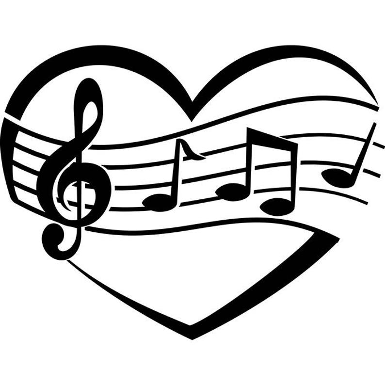 794x794 Heart Music Note Sign Symbol Sheet Love Musical Sound Shape Etsy