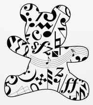 190x216 Teddy Bear With Music Signs Mouse Pad Spreadshirt