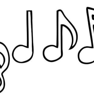 300x300 Music Notes Drawing Coloring