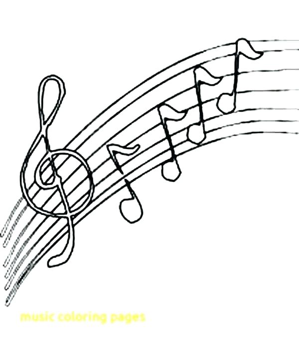 600x692 Music Note Coloring