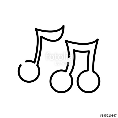 500x500 Line Music Notes Tone With Sound Rhythm Stock Image And Royalty