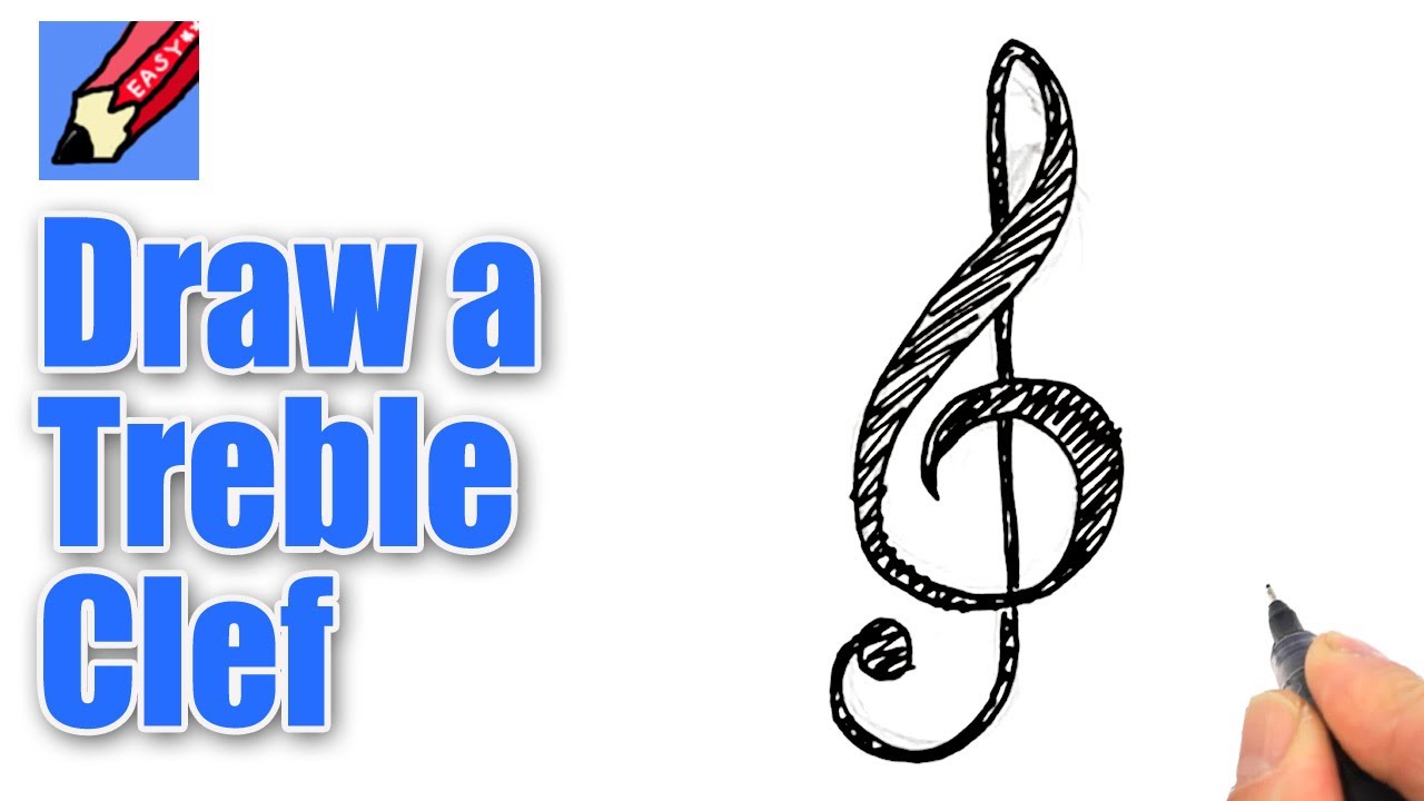 1280x720 How To Draw A Treble Clef Real Easy
