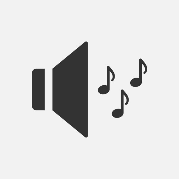 600x600 Music Play Sign Silhouette Art Print