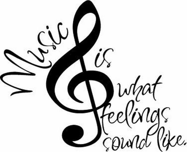 600x488 Wall Vinyl Sticker Decals Mural Note Music Sign Words