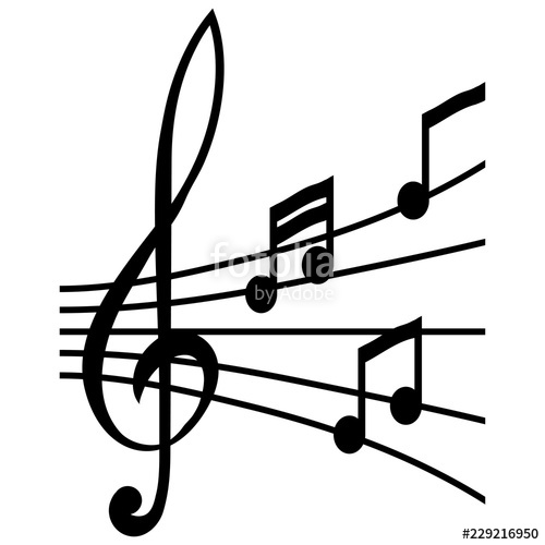 500x500 Simple Musical Note Symbol, Treble Clef Concept, Music Notes