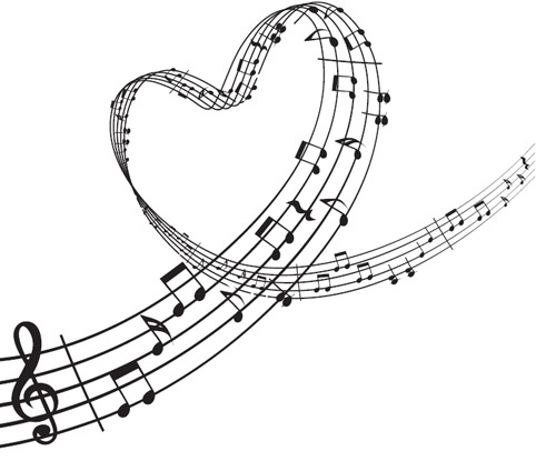 482x415 Music Notes On Staff Clipart