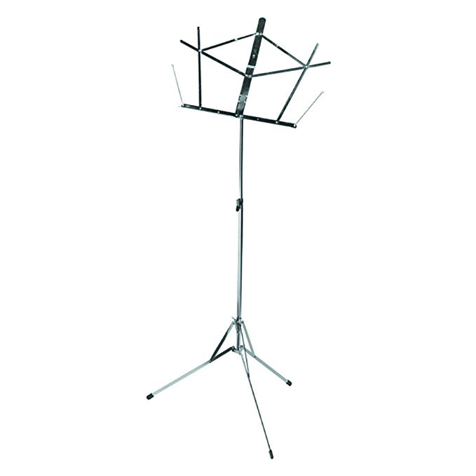 679x679 On Stage Folding Music Stand, Chrome Musical Instruments