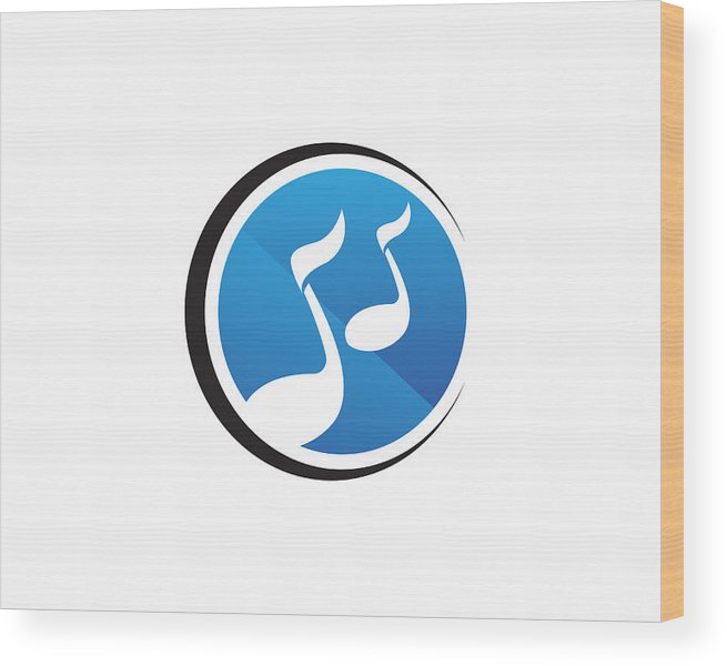 655x600 Music Note Symbols Logo And Icons Template Wood Print
