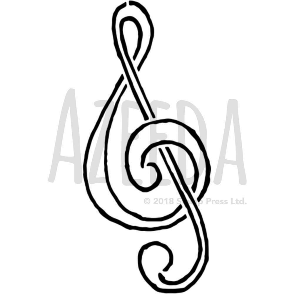 1000x1000 'music Symbol' Wall Stencil Template