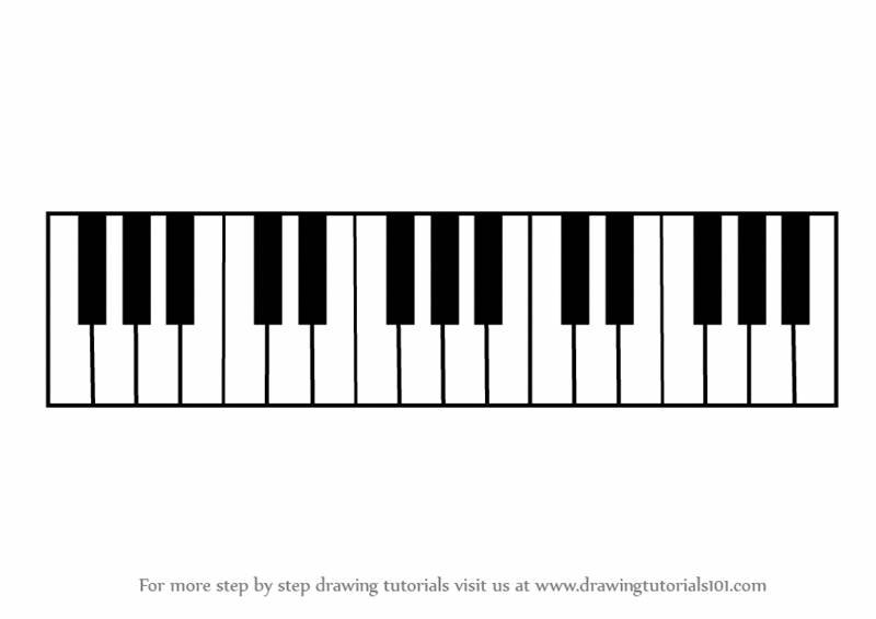800x566 Learn How To Draw Piano Keys
