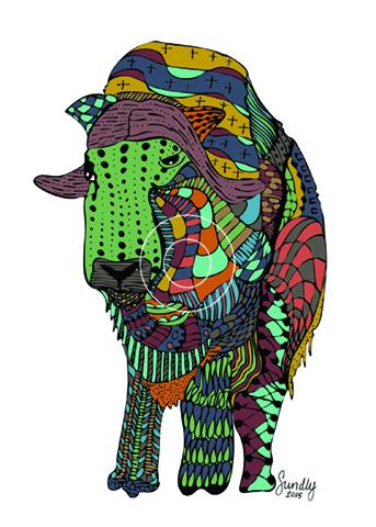 343x480 Christine Sundly Pantone Musk Ox Ak Fine Art Alaska