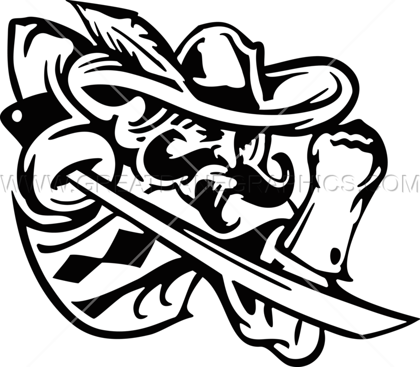 825x720 Musketeer Production Ready Artwork For T Shirt Printing