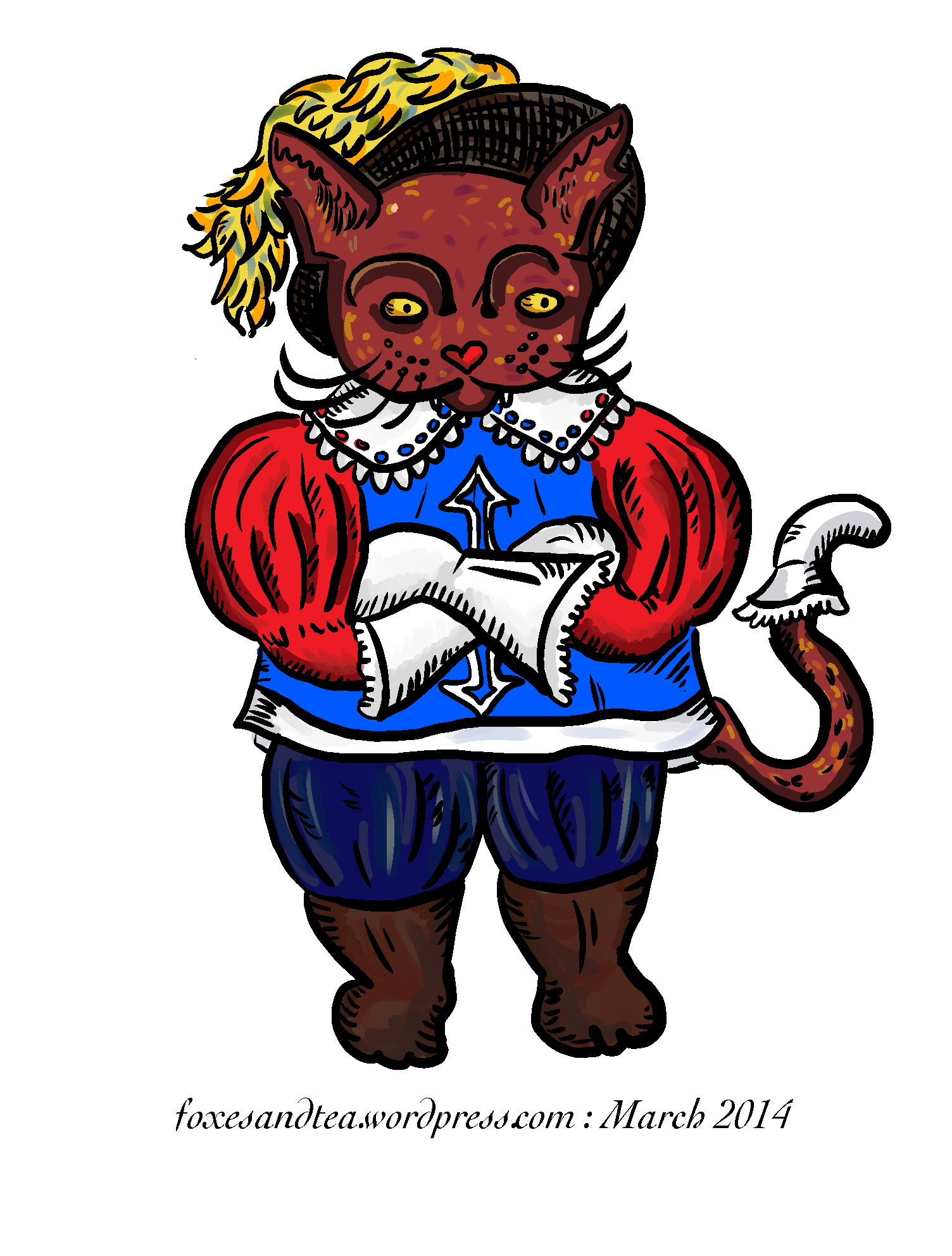 1504x1984 Musketeer Cat Foxes And Tea