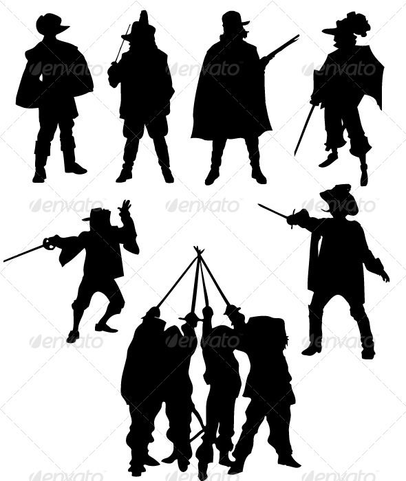 590x700 Musketeer Silhouettes
