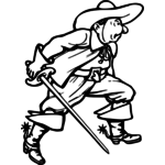 150x150 Musketeer Drawing