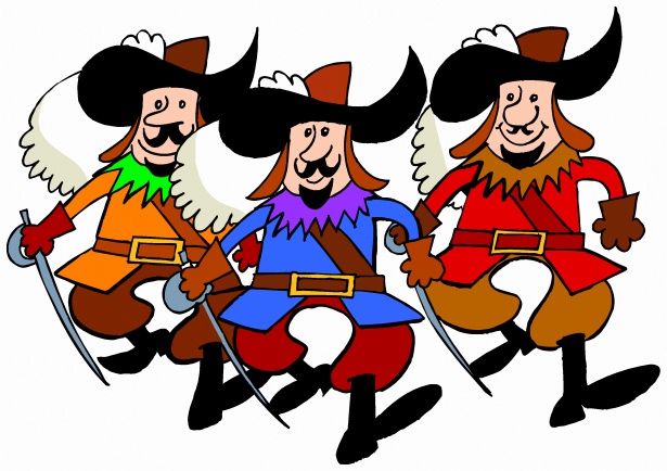 615x434 Three Musketeers Free Stock Photo