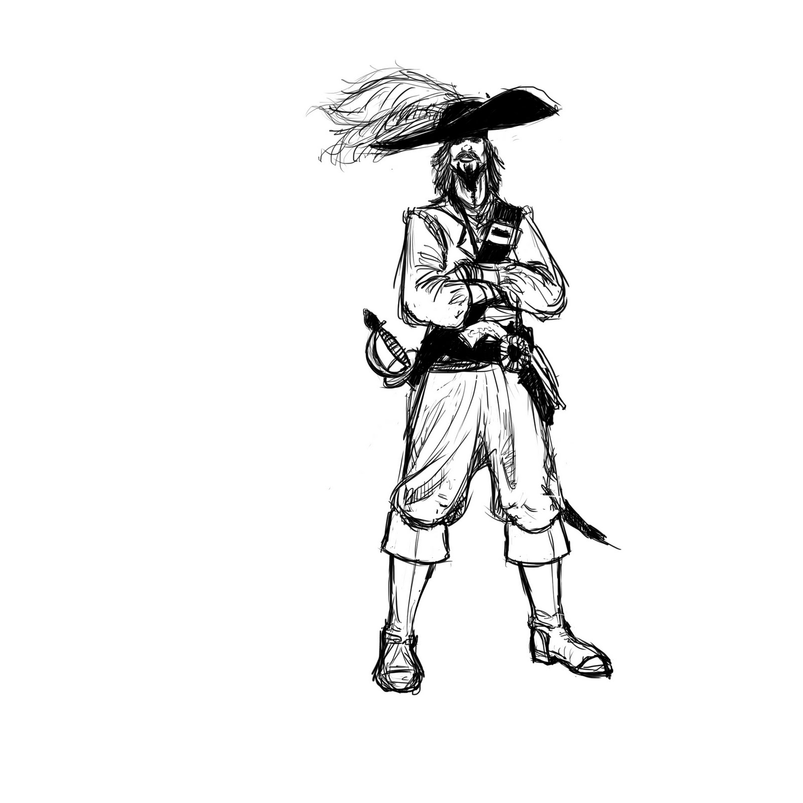 1600x1600 Weekly Sketches Musketeer Or Pirate Guy You Choose