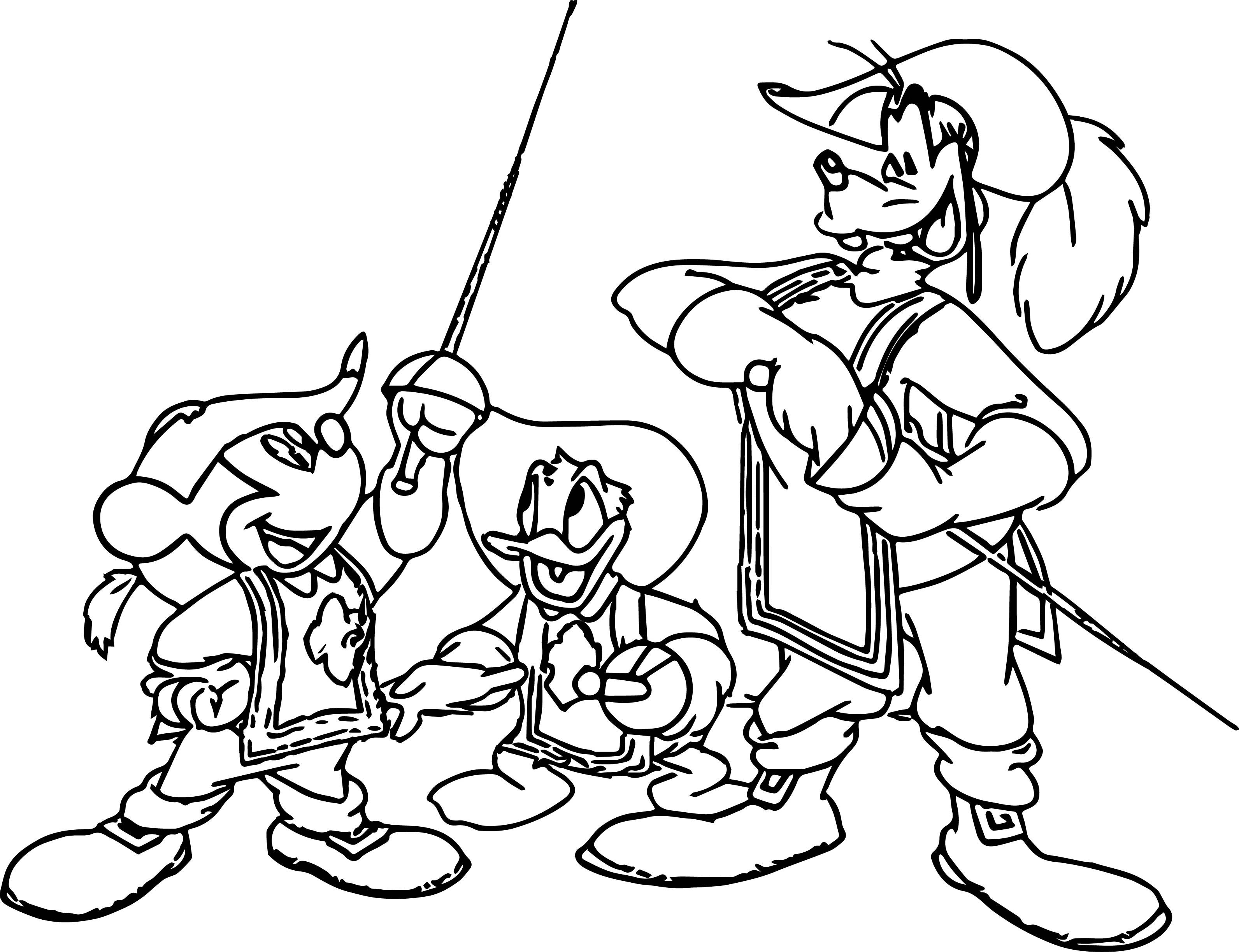 3184x2446 Disney The Three Musketeers Coloring Pages Wecoloringpage