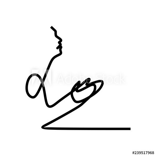 500x500 Continuous One Single Line Art Drawing Of A Muslim Prayer Vector