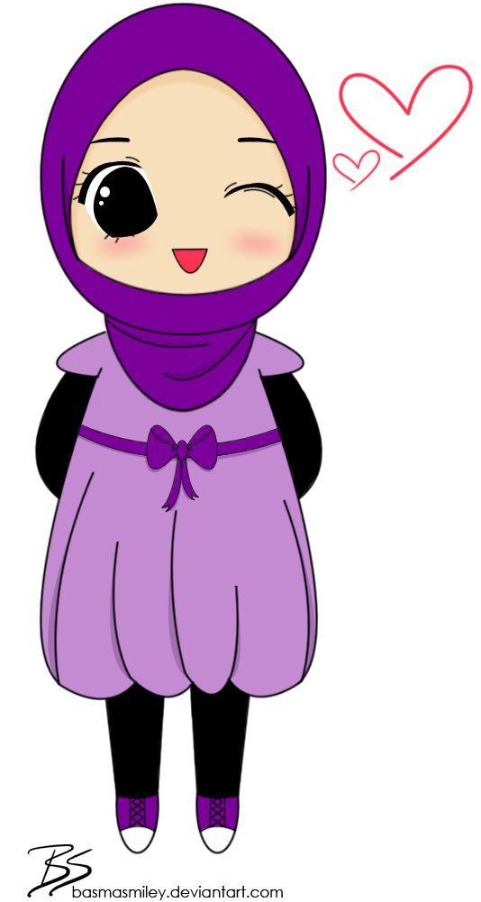 534x1001 Hijab Drawing Female Muslim Chibi