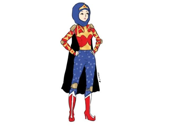 639x479 a muslim girl who wears the hijab draws herself as comic book