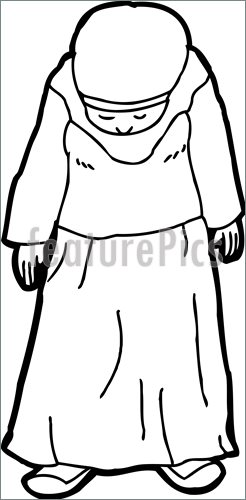 246x500 Illustration Of Outline Of Shy Muslim Woman