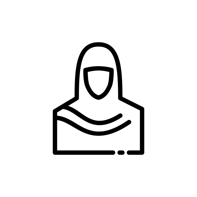 640x640 muslim women icon outline ramadan kareem template for free