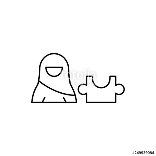 500x500 strategy, muslim woman icon element of businesswoman in muslim